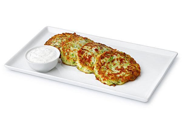 Оладьи из кабачков с сыром моцарелла и пармезаном