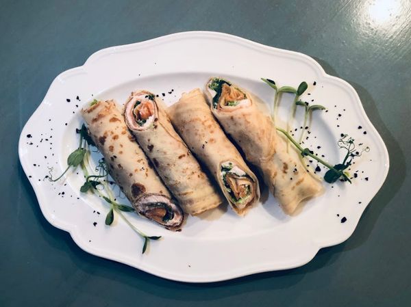 С лососем и сливочным сыром