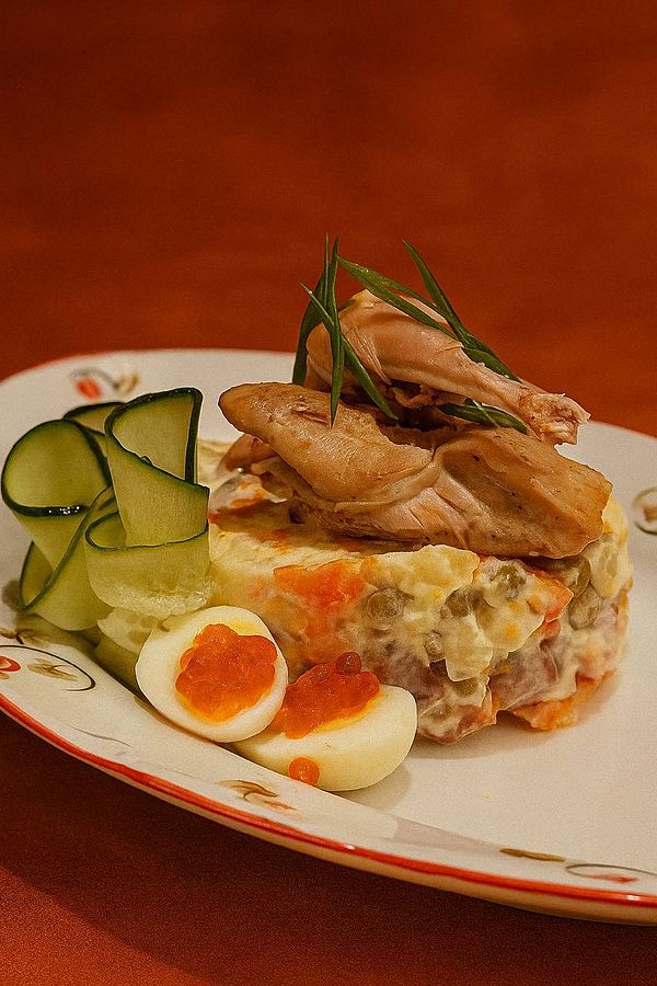 Оливье с перепелом new