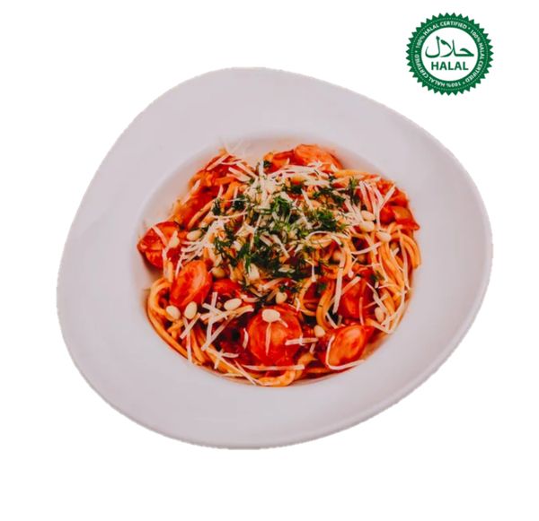 Лапша в Азиатском соусе с Колбаской гриль