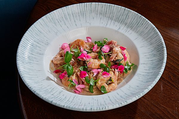 Ньокки с креветками