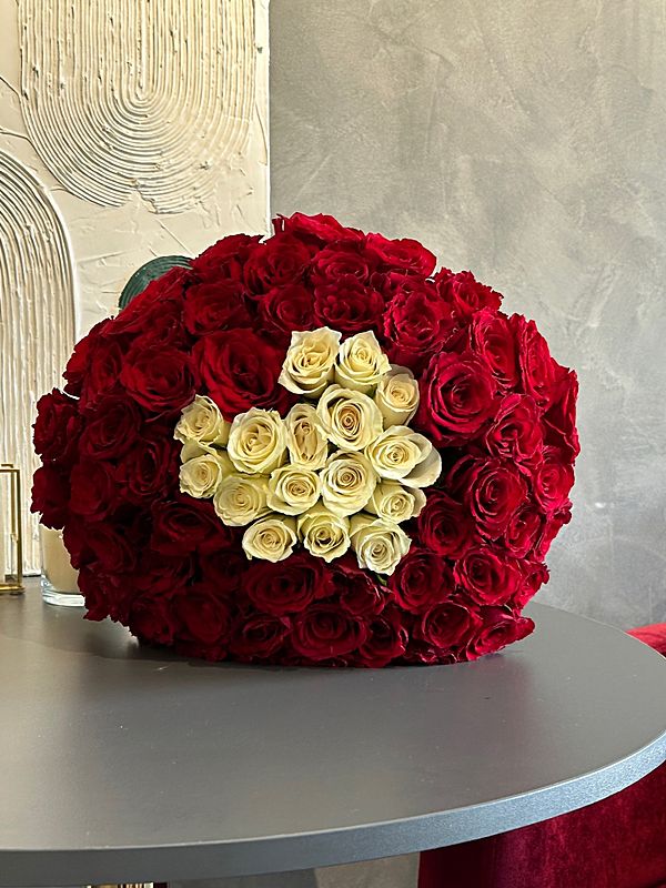 75 кенийских роз сердце