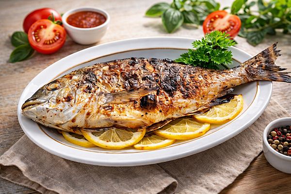 Дорада на мангале