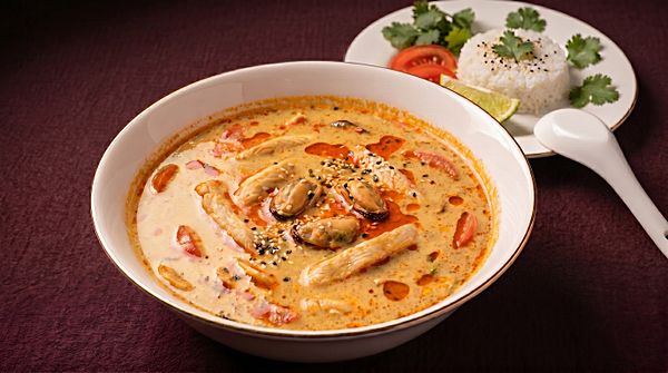 Том Ям с курицей и мидиями
