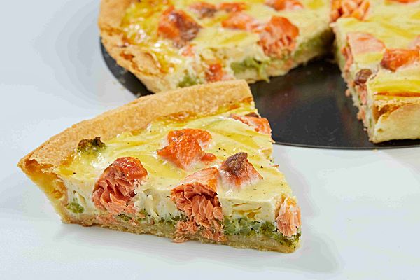 Киш лосось-брокколи