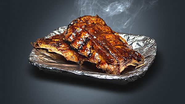 Свиные ребра в медовом соусе