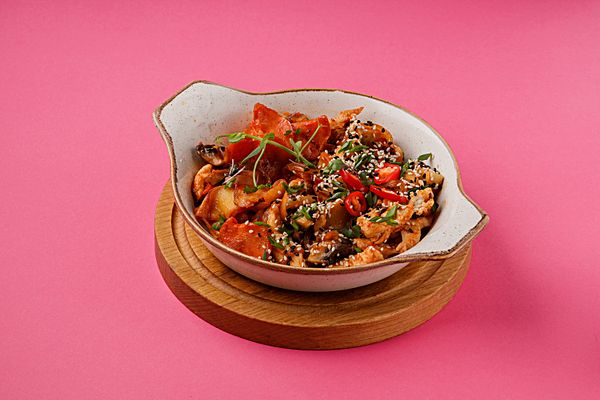 Сковородка азиатская с курицей