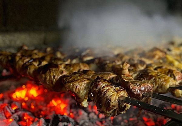 Печень телячья на мангале