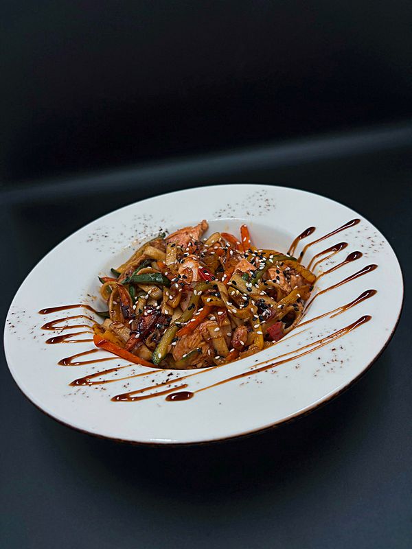 Удон с курицей