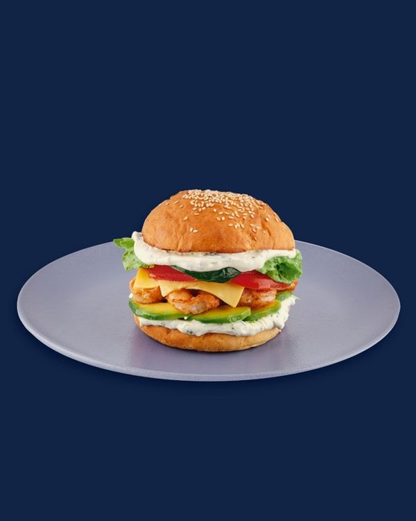 Сливочный бургер с креветкой