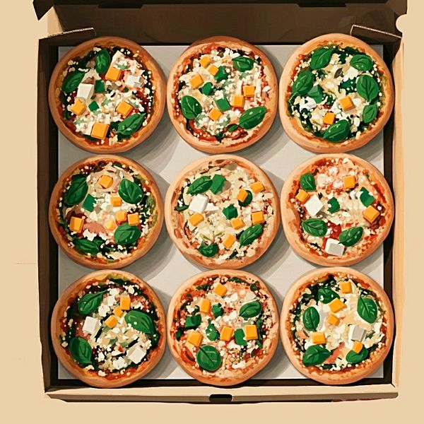 9 Мини-пицц «4 сыра»