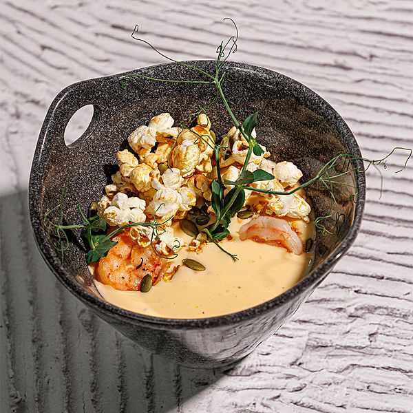 Сырный суп с креветкой