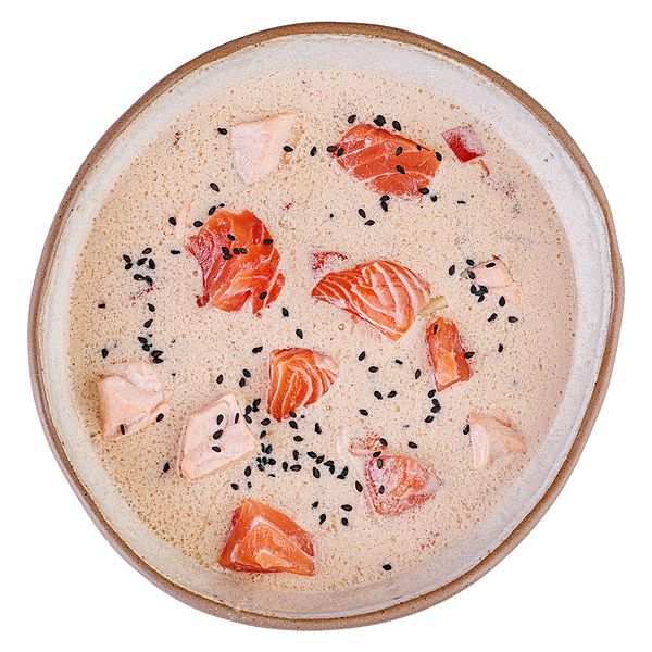 Сливочный суп с лососем