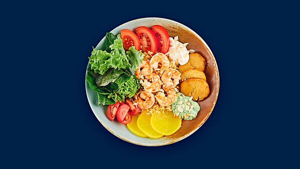 Боул с креветками