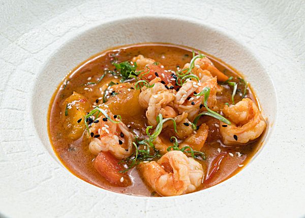 Креветки в кисло-сладком соусе