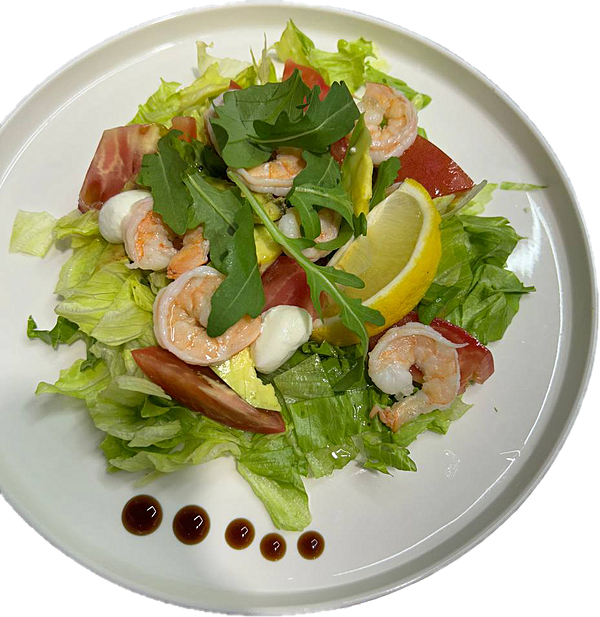 Салат с креветками