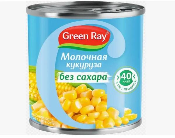 Кукуруза молодая Грин Рэй без сахара 425мл