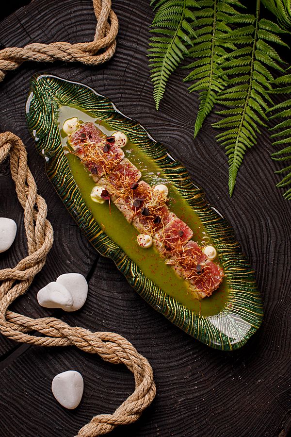 Татаки из тунца с цитрусовым понзу