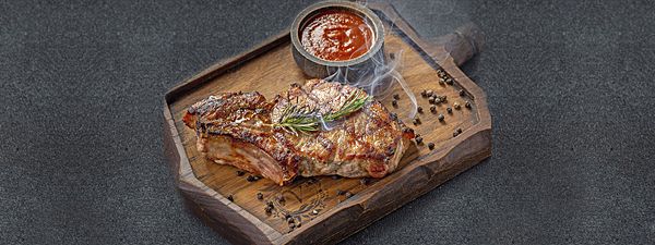 Антрекот свиной на кости