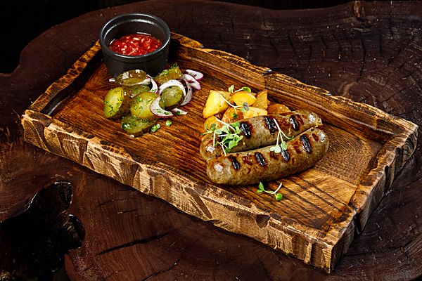 Куриные колбаски со сливками