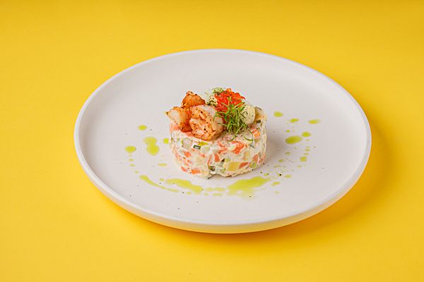 Оливье с морепродуктами