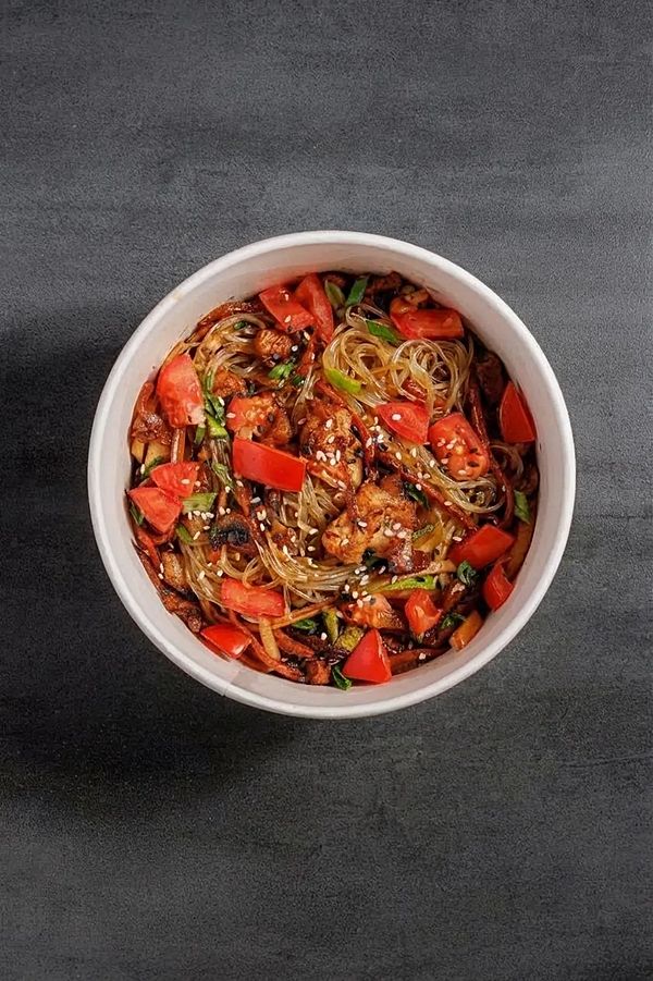 Стеклянная лапша с курицей