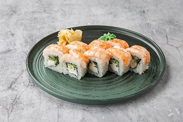 С креветкой и творожным сыром