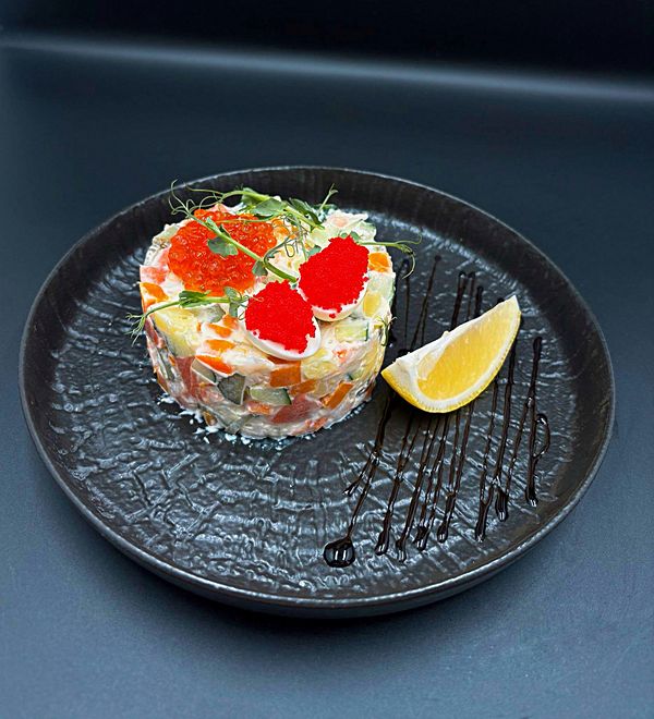 Оливье с морепродуктами