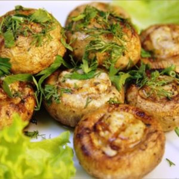 Грибы на мангале