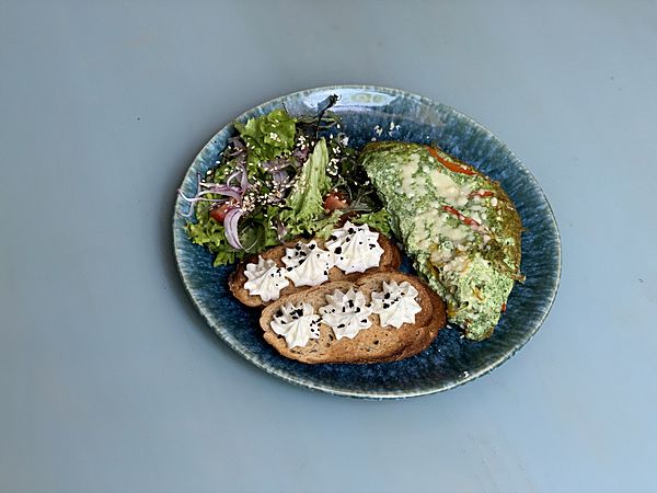 Шпинатный омлет