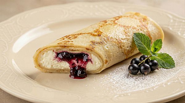 Творожок с ягодным конфитюром черная смородина