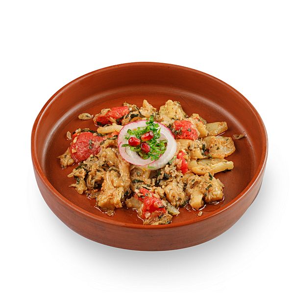 Салат из овощей на углях