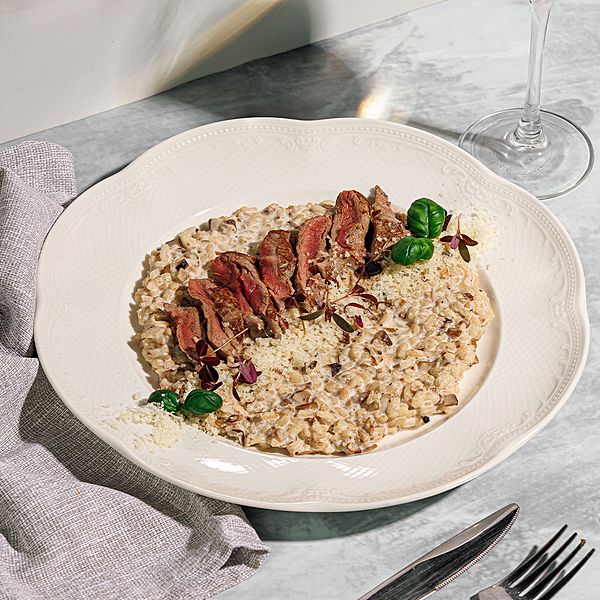 Ризотто с телятиной и грибами