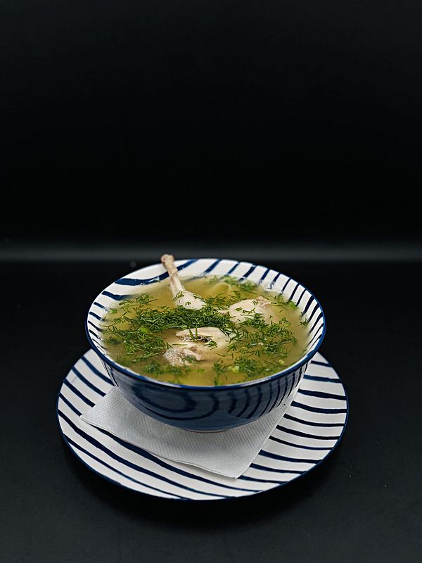 Бульон с перепелками