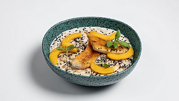 Овсяная каша с карамелизированным бананом