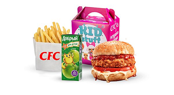 КидСтафф для девочки с Вау бургером и соком