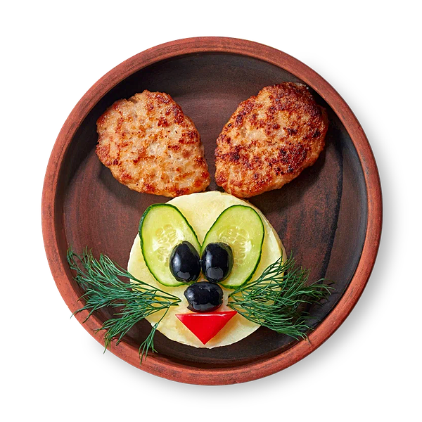 Картофельное пюре с куриными котлетками