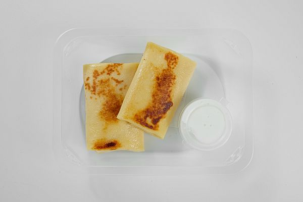 Блинчики с мясом со сметаной