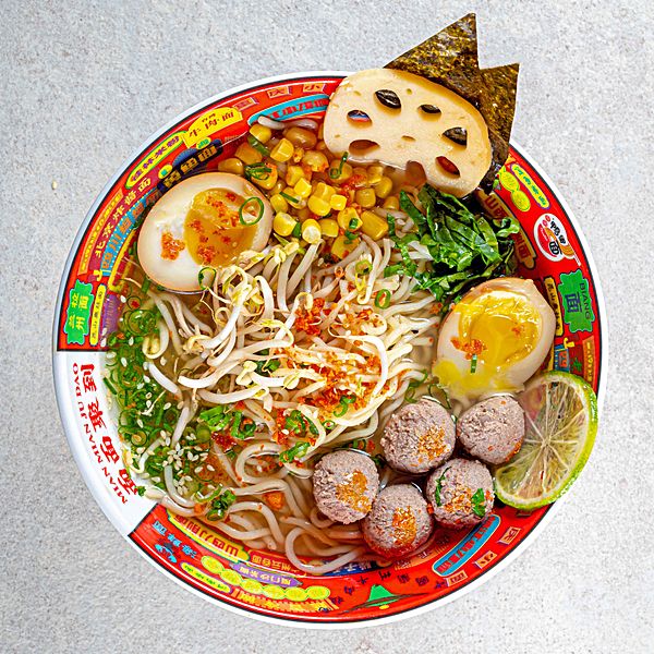 Рамен с фрикадельками