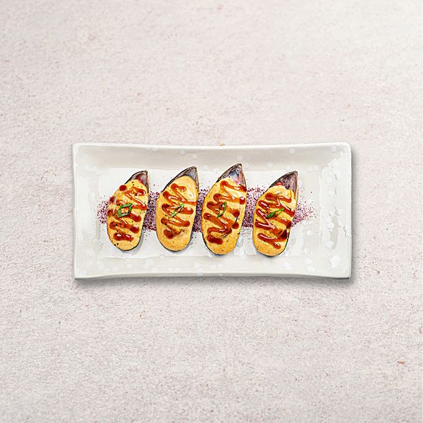 Мидии запечённые спайси краб