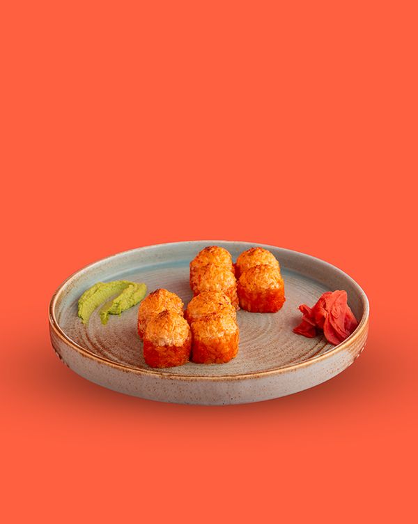 Запеченный ролл с крабом