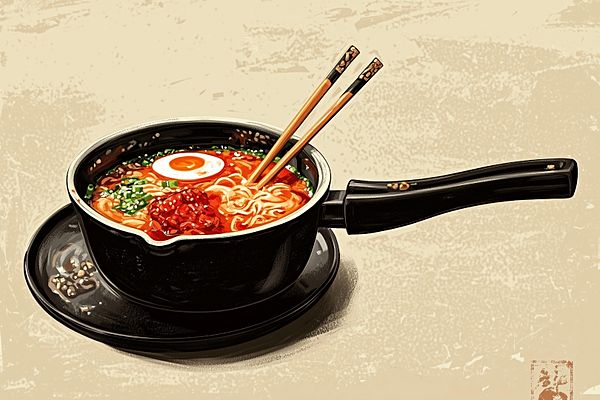 Раппоки (Рамен+токпокки), корейское блюдо