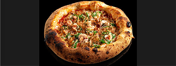 Пицца с креветкой и лососем в азиатском стиле Brooklyn