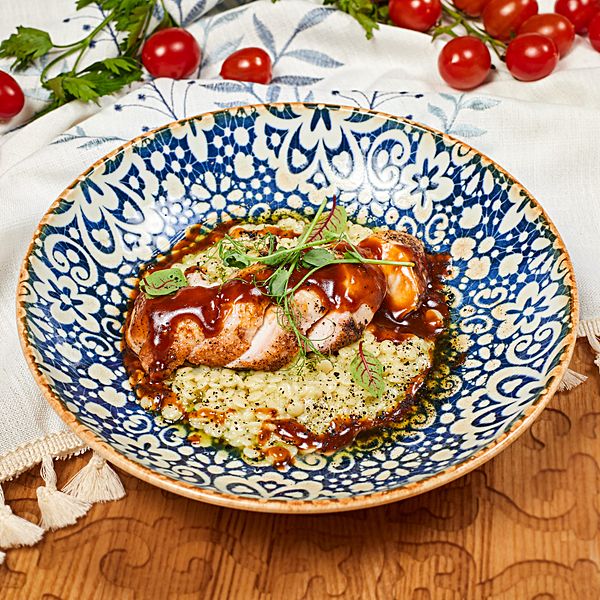 Куриная грудка с пастой птитим