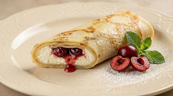 Творожок с ягодным конфитюром вишня