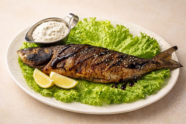 Сибас на мангале