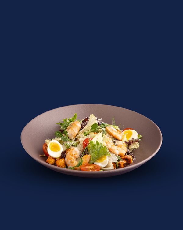 Цезарь с тигровой креветкой