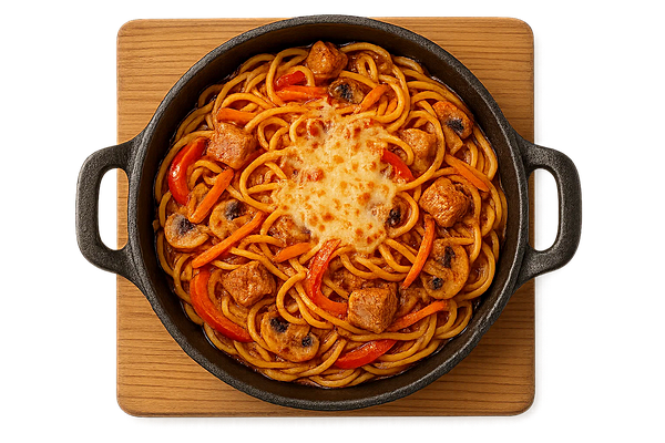 Паста-сковородка со свининой