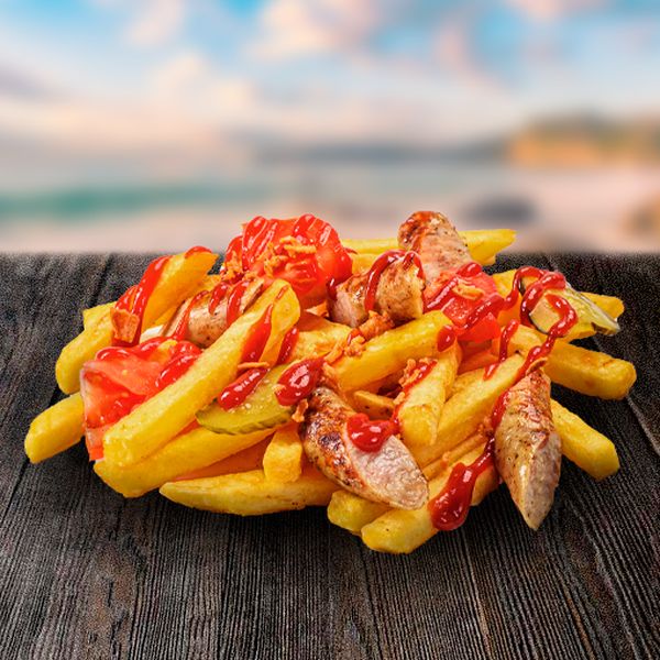 Теплый салат с томатами