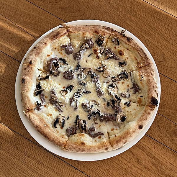 С телятиной и грибами